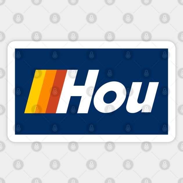 Hou, Retro Gradient - Navy Magnet by KFig21